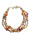 Bracciale Asako - Argento 925% - Corallo Rosso - Ametista - ASAKO27CM