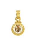 Ciondolo Giovepluvio - Rosa dei Venti in Oro Giallo 18 Carati Smaltato - 0