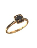Anello Veretta Crieri - in Oro Rosa 18 Carati con Diamanti Neri 0,90 ct - 0