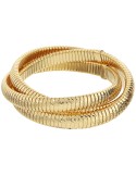 Set of Etruscan Bracelets - Golden - Tubogas Jersey - WSET00869.YG-AVG