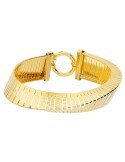 Etruscan Bracelet - Golden - Hammered Surface - WSET00925.YG-197