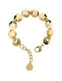 Bracciale Etrusca - Dorato - Dischi Martellati - Rondelle-WSET00959.YG