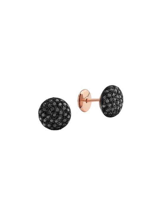 Italo Bottene - IB Noir Earrings in 18K Rose Gold with 0.80 ct Black Diamonds - 0