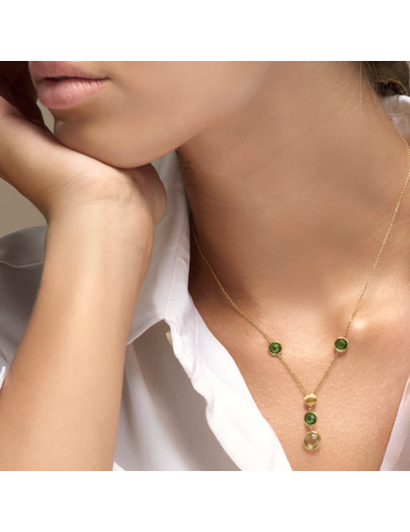 Collana Italo Bottene - Petra in Oro Giallo 18 carati con Tormaline e Prasiolite - 0 2
