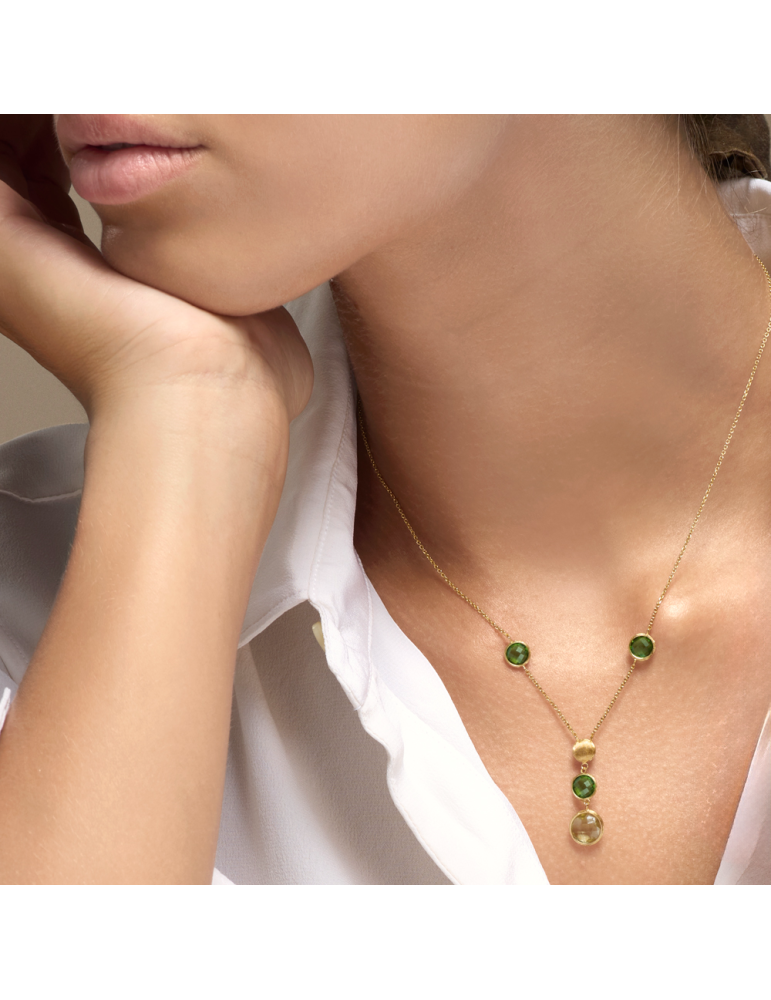 Collana Italo Bottene - Petra in Oro Giallo 18 carati con Tormaline e Prasiolite - 0