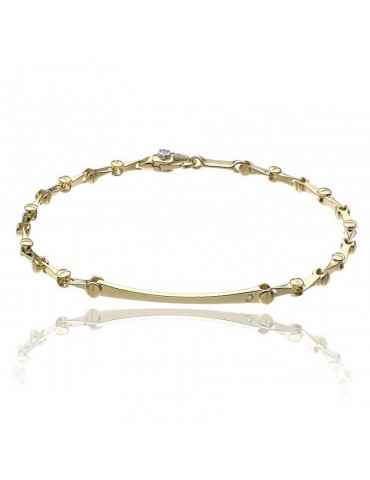 Chimento Men's D-Bamboo Bracelet with Diamonds 20cm - 0