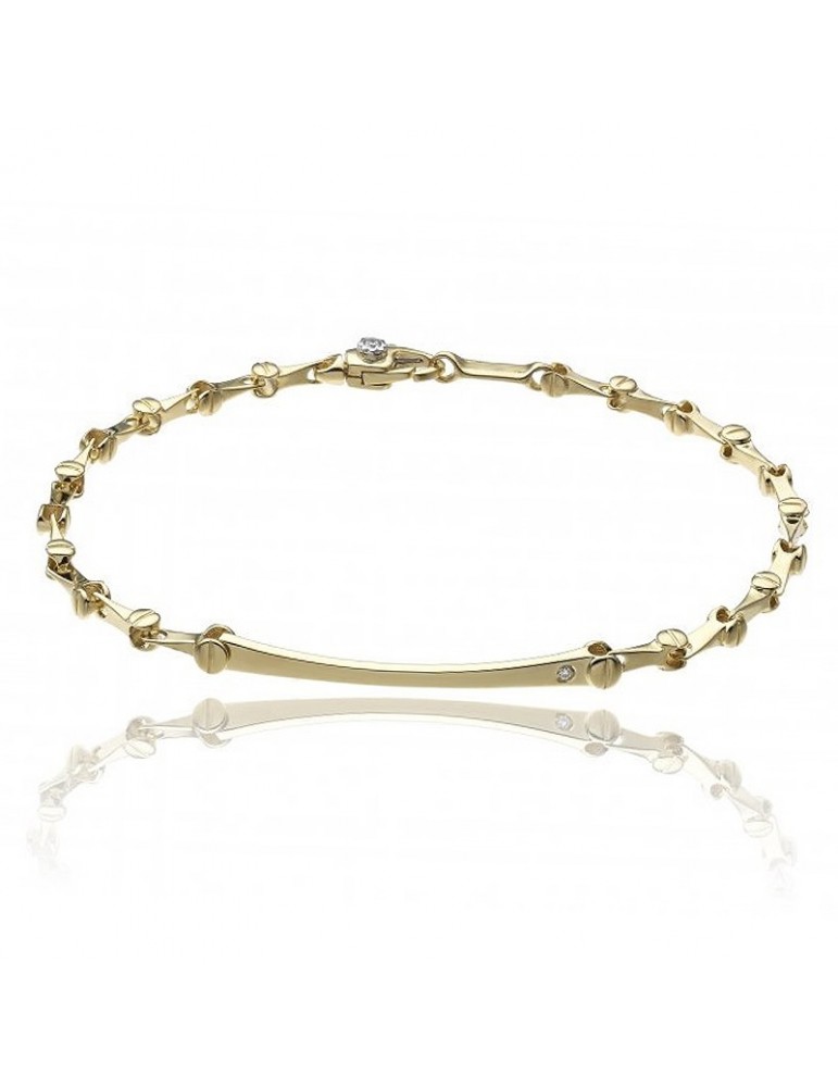 Bracciale Chimento D-Bamboo con Diamanti 20cm da Uomo - 0