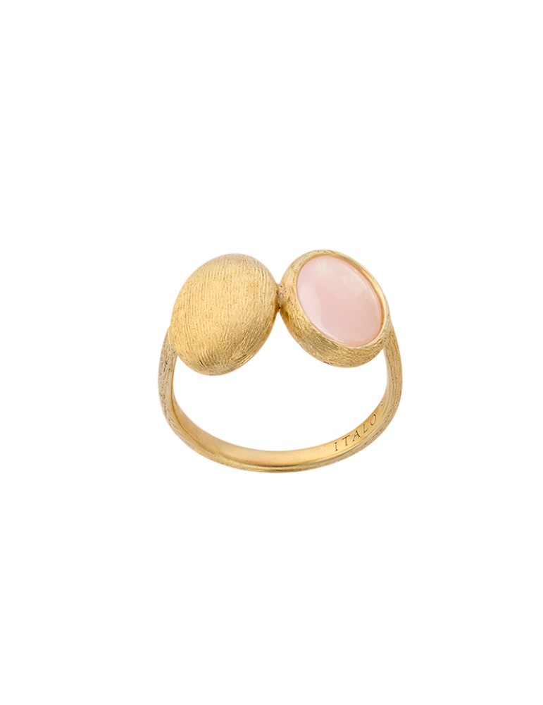 Italo Bottene Opalia Ring in 18K Yellow Gold with Pink Opal - 0