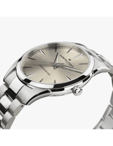 Hamilton Jazzmaster Gent Solo Tempo Quartz 40mm Ivory Beige Watch - 0 2