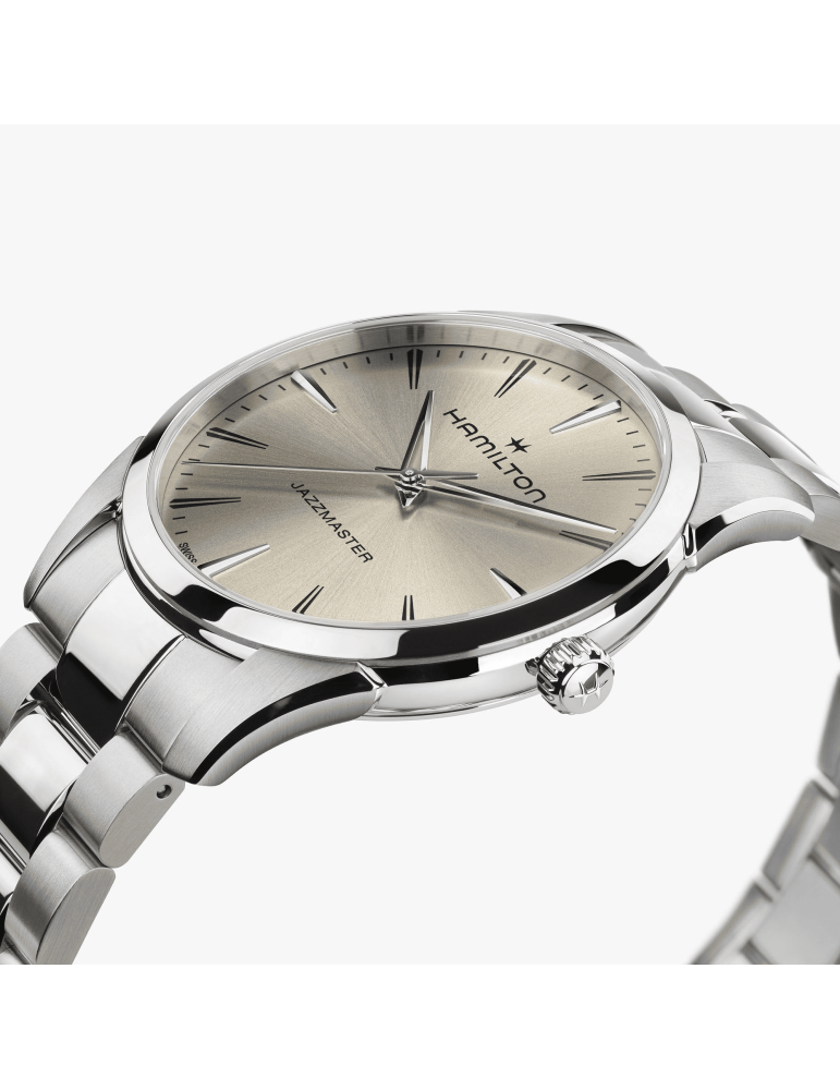 Orologio Hamilton - Jazzmaster Gent Solo Tempo Quartz 40mm Avorio Beige - 0