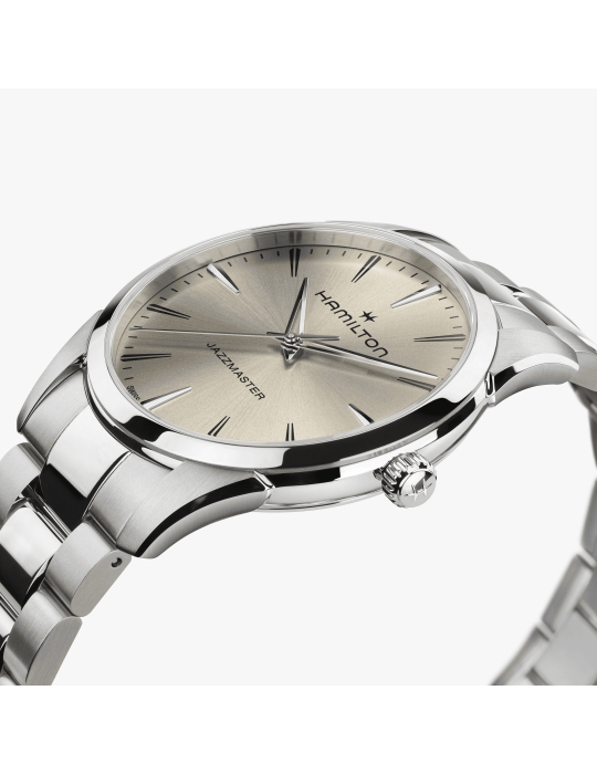 Orologio Hamilton - Jazzmaster Gent Solo Tempo Quartz 40mm Avorio Beige - 0