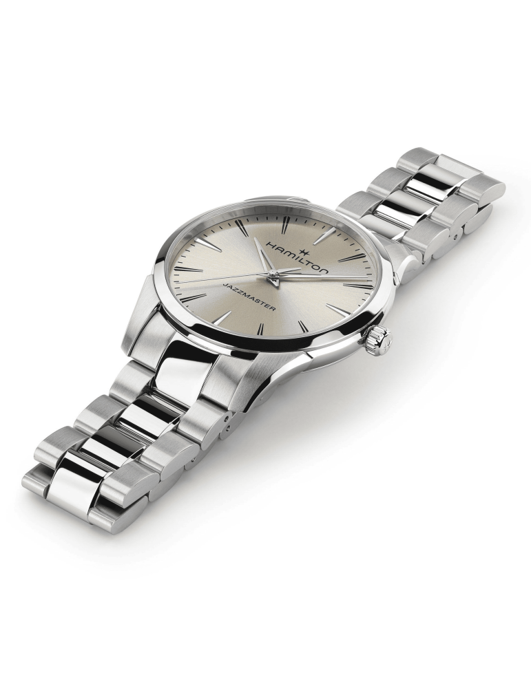Orologio Hamilton - Jazzmaster Gent Solo Tempo Quartz 40mm Avorio Beige - 0