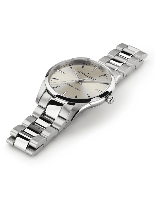 Hamilton Jazzmaster Gent Solo Tempo Quartz 40mm Ivory Beige Watch - 0