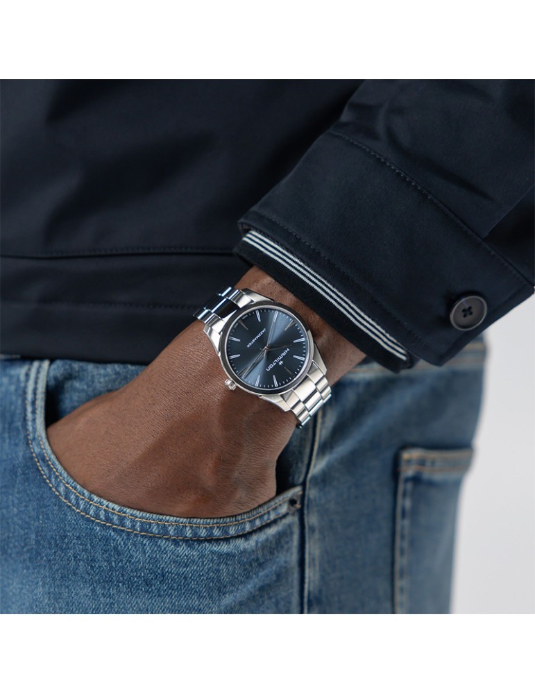 Hamilton Jazzmaster Gent Solo Tempo Quartz 40mm Air Force Blue Watch - 0