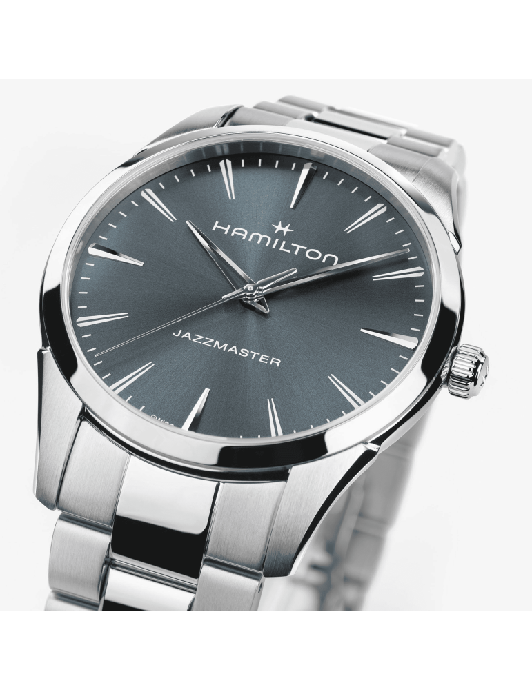 Hamilton Jazzmaster Gent Solo Tempo Quartz 40mm Air Force Blue Watch - 0