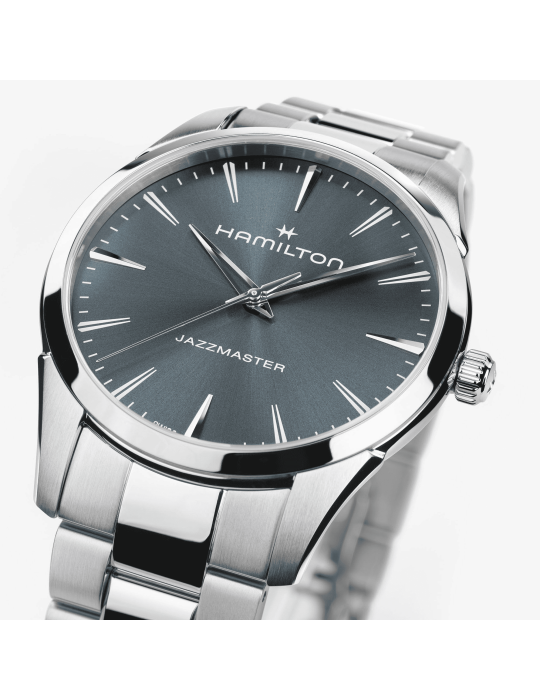 Orologio Hamilton - Jazzmaster Gent Solo Tempo Quartz 40mm Blu Avio - 0