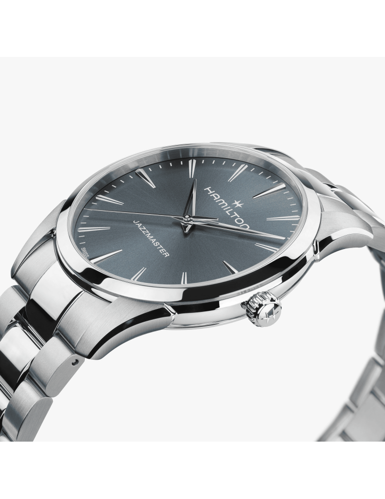 Orologio Hamilton - Jazzmaster Gent Solo Tempo Quartz 40mm Blu Avio - 0