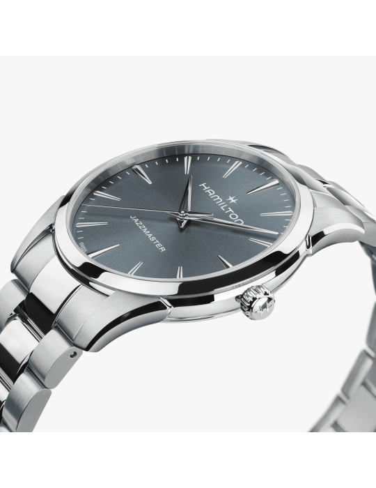 Hamilton Jazzmaster Gent Solo Tempo Quartz 40mm Air Force Blue Watch - 0