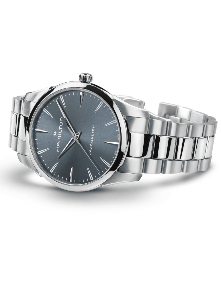 Hamilton Jazzmaster Gent Solo Tempo Quartz 40mm Air Force Blue Watch - 0