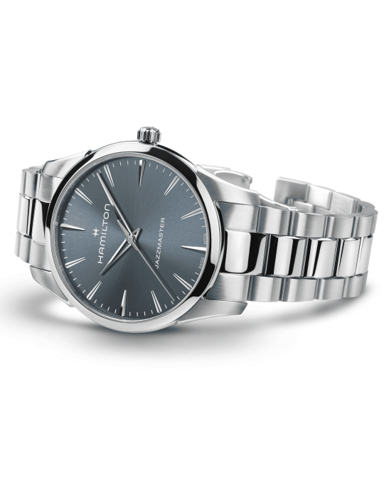 Orologio Hamilton - Jazzmaster Gent Solo Tempo Quartz 40mm Blu Avio - 0