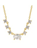 Collana Salvatore Plata-Argento 925% Dorato-Cristalli Bianchi-213C0205