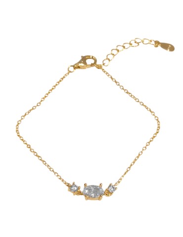 Salvatore Plata Bracelet - 925% Gold Plated Silver - Crystals-213P0048