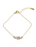 Salvatore Plata Bracelet - 925% Gold Plated Silver - Crystals-213P0048