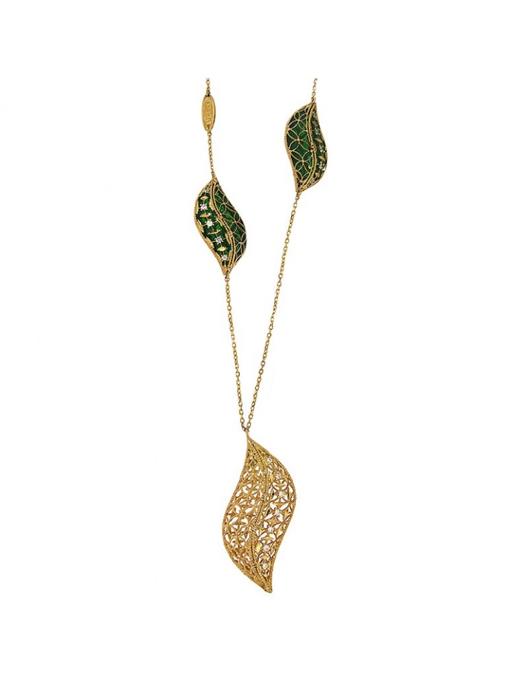 Collana Lorenzo Ungari Sabbia D'Oro con Pendente da Donna - 0
