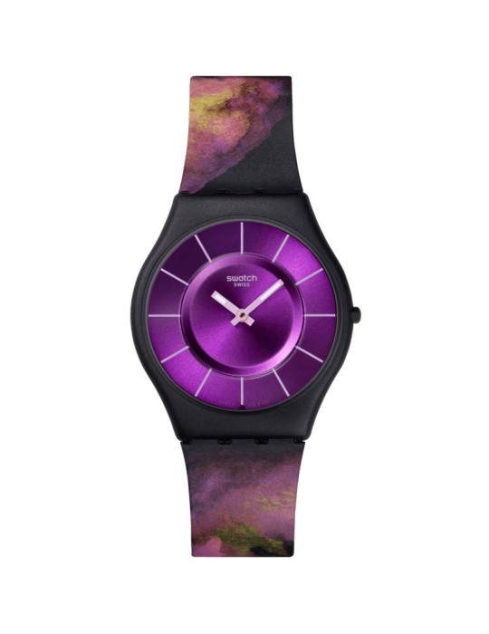 Swatch Watch - Only Time - Black - 34mm - Purple-SS08B106