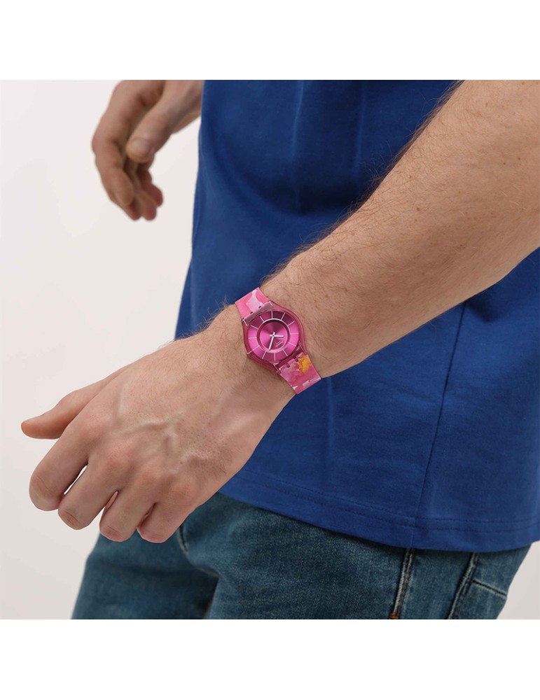 Orologio Swatch - Painted Paradise Petals Solo Tempo 34mm Rosa - 0