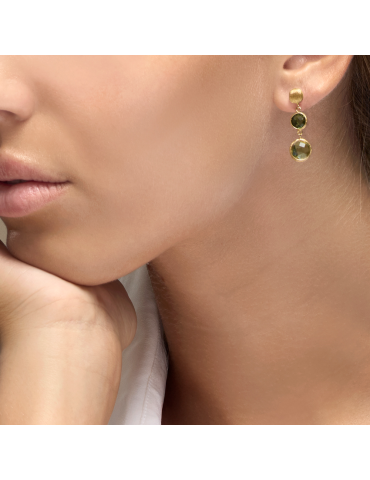Italo Bottene Petra Earrings in 18-karat Yellow Gold with Natural Stones - 0 2