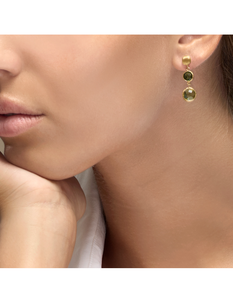 Italo Bottene Petra Earrings in 18-karat Yellow Gold with Natural Stones - 0