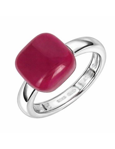 Anello Pesavento - Argento 925%-Smaltato Bordeaux-Misura 17-WBRIA035/M