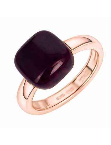 Pesavento Ring - Rose Gold-Dark Red Element-Size 17-WBRIA028/M