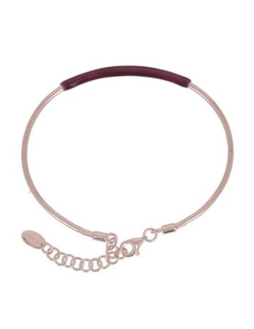 Bracciale Pesavento - Brio - Argento 925% Rosè - Smalto Rosso-WBRIB028