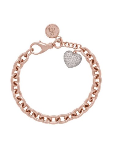 Bracciale Bronzallure - Catena - Cuore in Pavè di Zirconi-WSBZ02526.WR