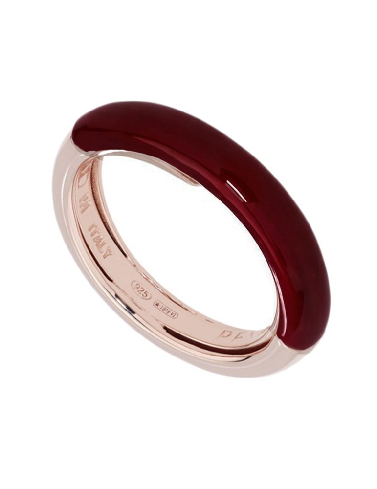 Pesavento Ring - 925% Rosé Silver - Glossy Red Enamel -WBRIA030/M