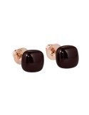 Orecchini Pesavento-a Lobo-Argento 925% Rosato-Smalto Marrone-WBRIO013