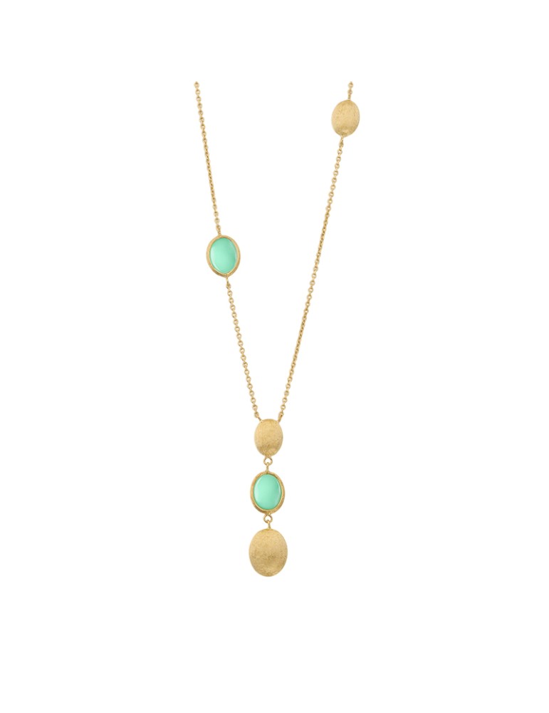 Collana Italo Bottene - Opalia in Oro Giallo 18 carati con Opali Verdi - 0