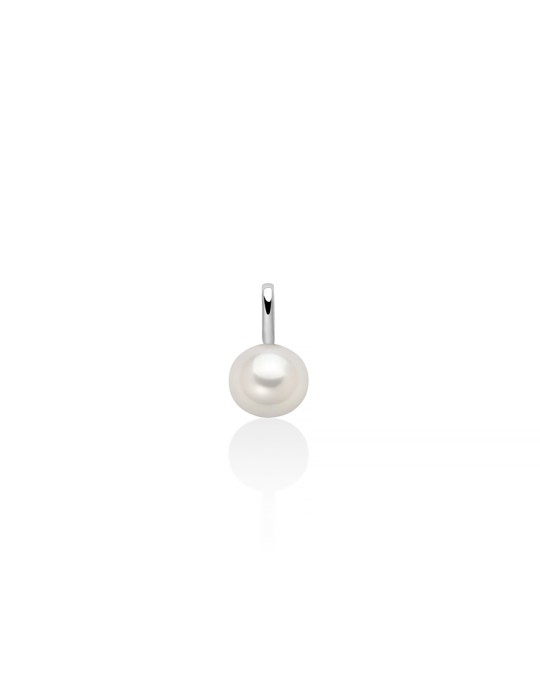 Pendente Miluna - in oro Bianco 18 Carati con Perla 7-7,5mm - 0
