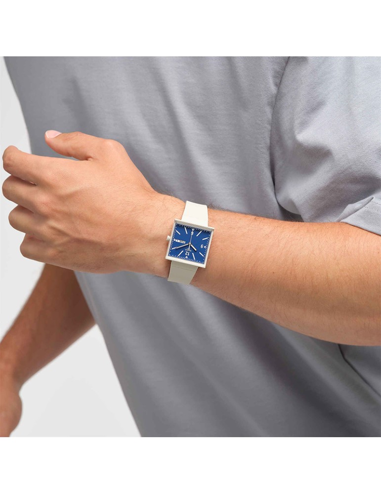 Swatch Watch - Bioceramic - What If... Blu - 42mm - Beige-SO34T700-S14