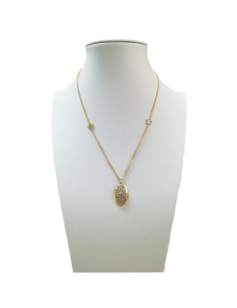 Lorenzo Ungari Woman's Leggerissima Necklace with Medallion and Crystal - 0