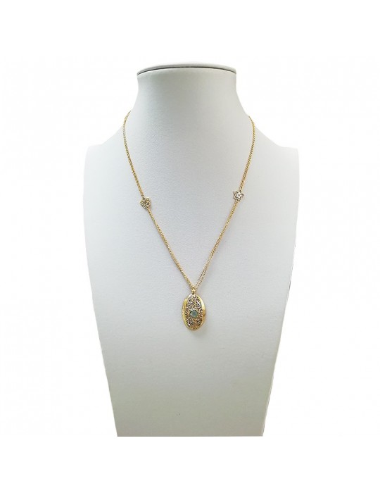 Lorenzo Ungari Woman's Leggerissima Necklace with Medallion and Crystal - 0