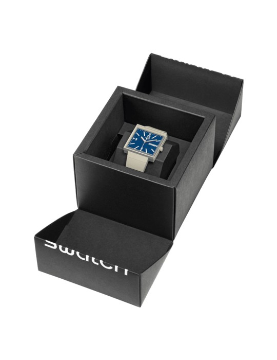 Swatch Watch - Bioceramic - What If... Blu - 42mm - Beige-SO34T700-S14