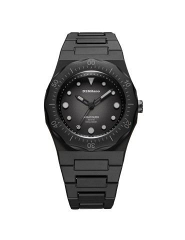 D1 Milano Watch - Carbon Diver - Only Time - 40.5 mm - Black-PDBJ01