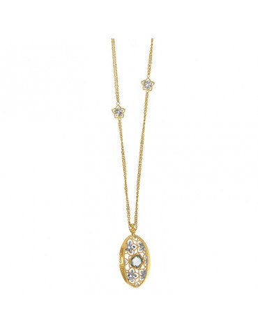 Lorenzo Ungari Woman's Leggerissima Necklace with Medallion and Crystal - 0 2