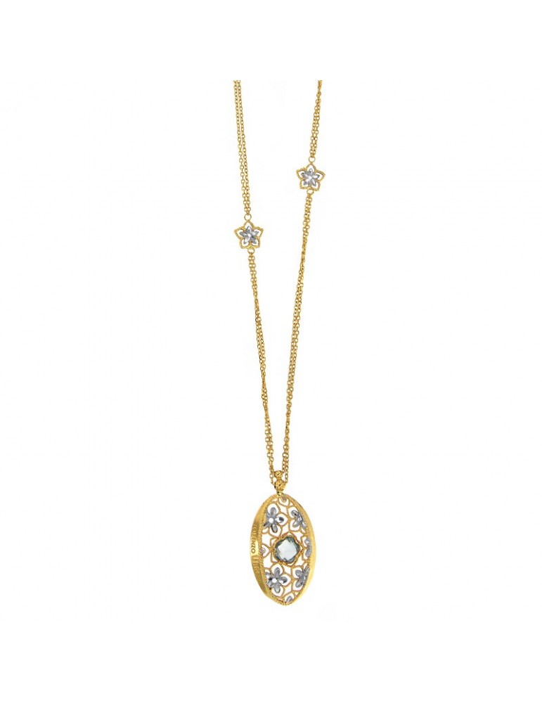 Lorenzo Ungari Woman's Leggerissima Necklace with Medallion and Crystal - 0