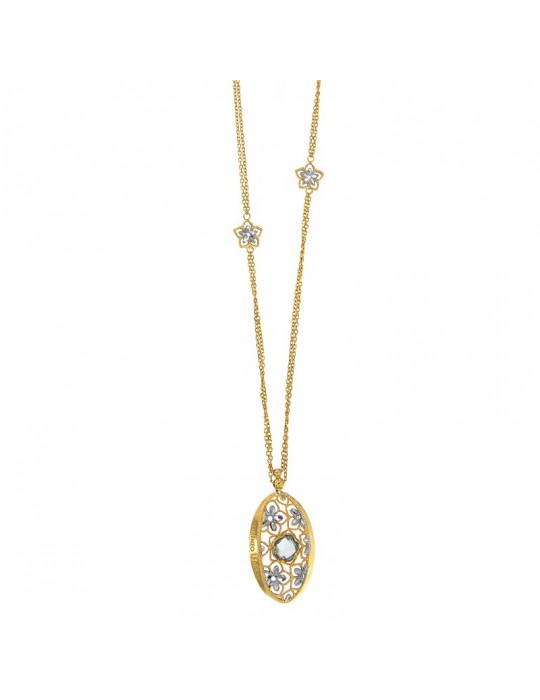 Lorenzo Ungari Woman's Leggerissima Necklace with Medallion and Crystal - 0