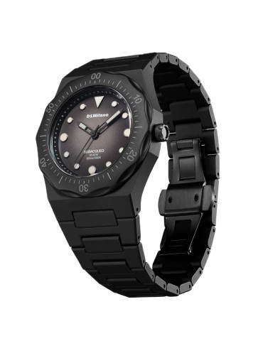 D1 Milano Watch - Carbon Diver - Only Time - 40.5 mm - Black-PDBJ01 2