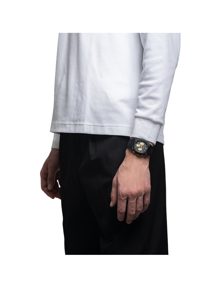 Orologio D1 Milano - Gilded Solar Polychrono 40.5 mm Nero Gold - 0
